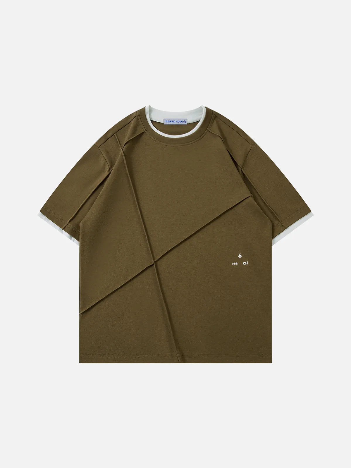 Aelfric Eden Wrinkle Patchwork Zweilagiges T-Shirt