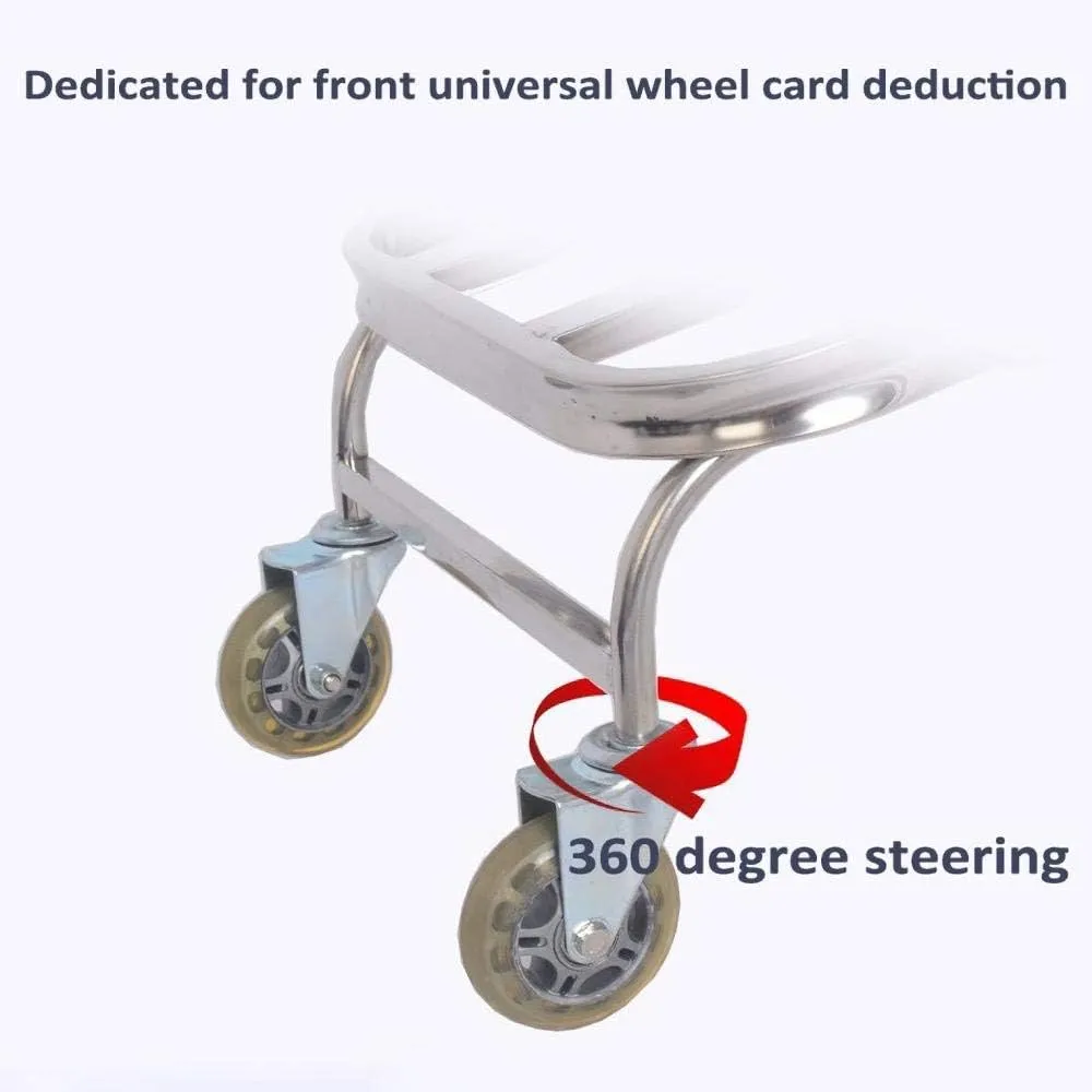 Aluminum Alloy Multi-Functional Foldable Shopping Trolley Bag on Wheels with Anti Puncture Rubber Wheels and 90 kg Capacity Grocery Trolley with Wheels for Garden, Workplace (Style #5) (Style #5 )
