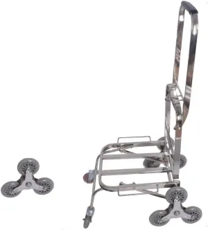 Aluminum Alloy Multi-Functional Foldable Shopping Trolley Bag on Wheels with Anti Puncture Rubber Wheels and 90 kg Capacity Grocery Trolley with Wheels for Garden, Workplace (Style #5) (Style #5 )
