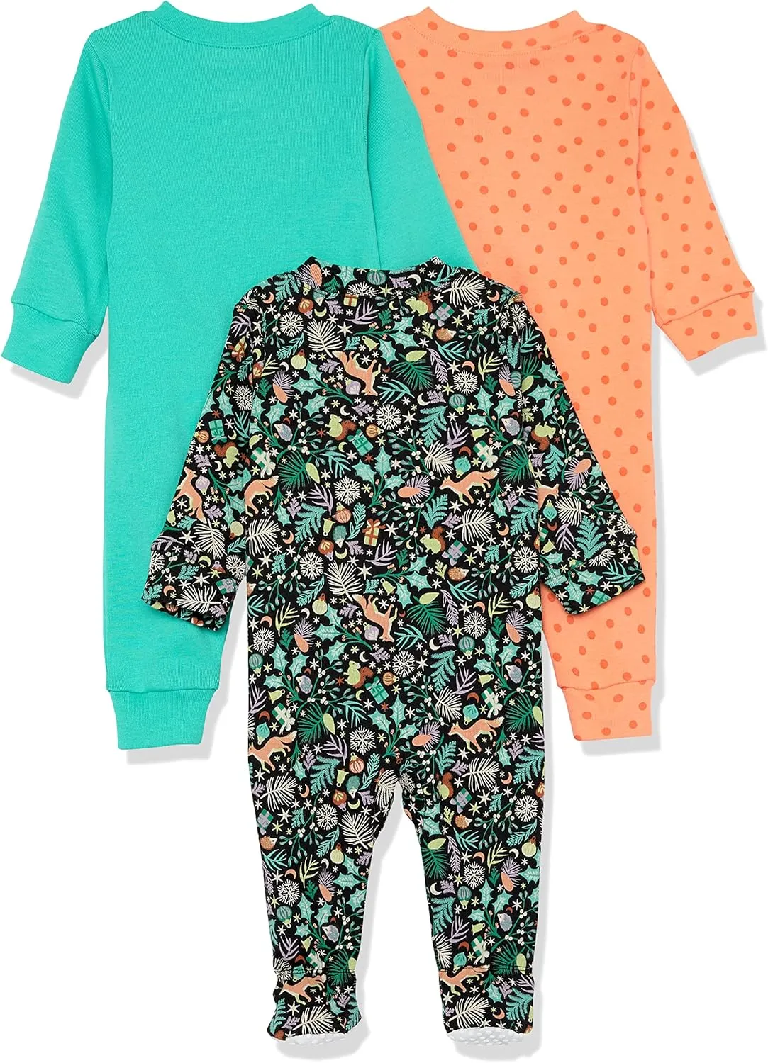 Amazon Essentials Unisex Toddlers and Babies' Snug-Fit Cotton Footless Sleeper Pajamas, Multipacks