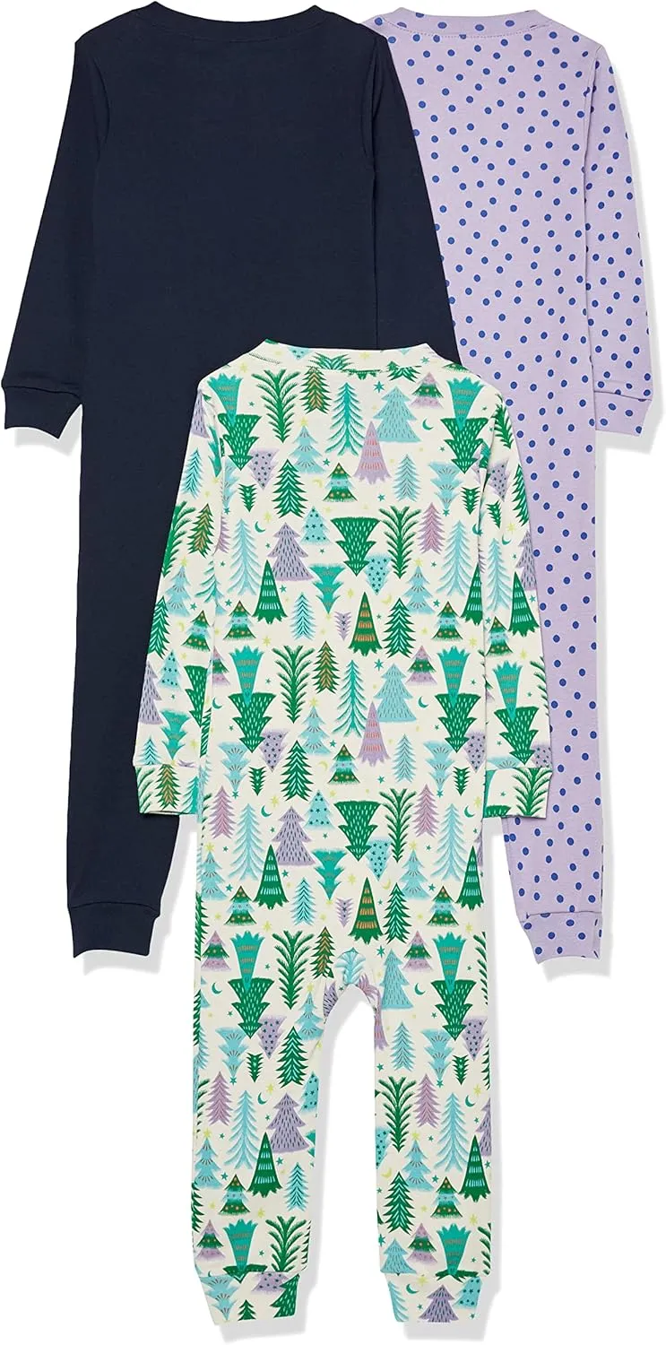 Amazon Essentials Unisex Toddlers and Babies' Snug-Fit Cotton Footless Sleeper Pajamas, Multipacks
