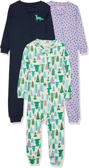 Amazon Essentials Unisex Toddlers and Babies' Snug-Fit Cotton Footless Sleeper Pajamas, Multipacks