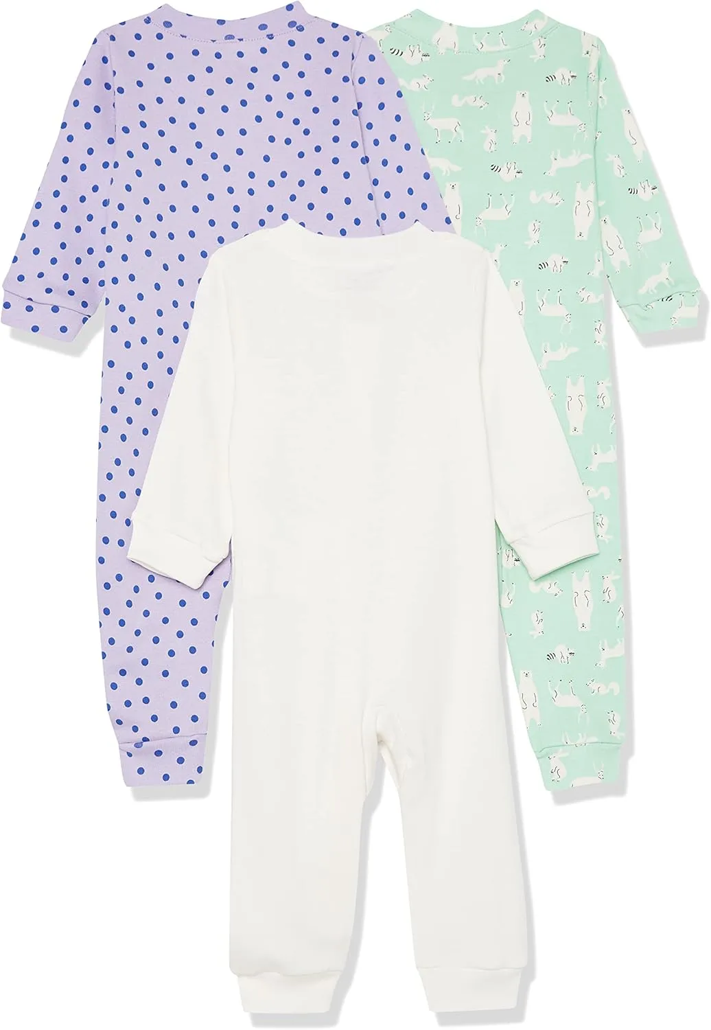 Amazon Essentials Unisex Toddlers and Babies' Snug-Fit Cotton Footless Sleeper Pajamas, Multipacks