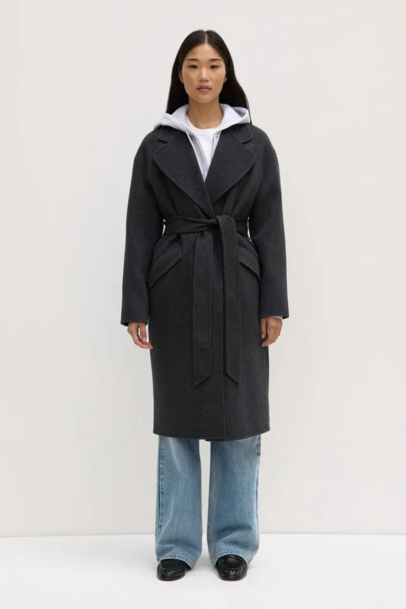 Assembly Label - Sadie Single Breasted Coat - Charcoal Marle