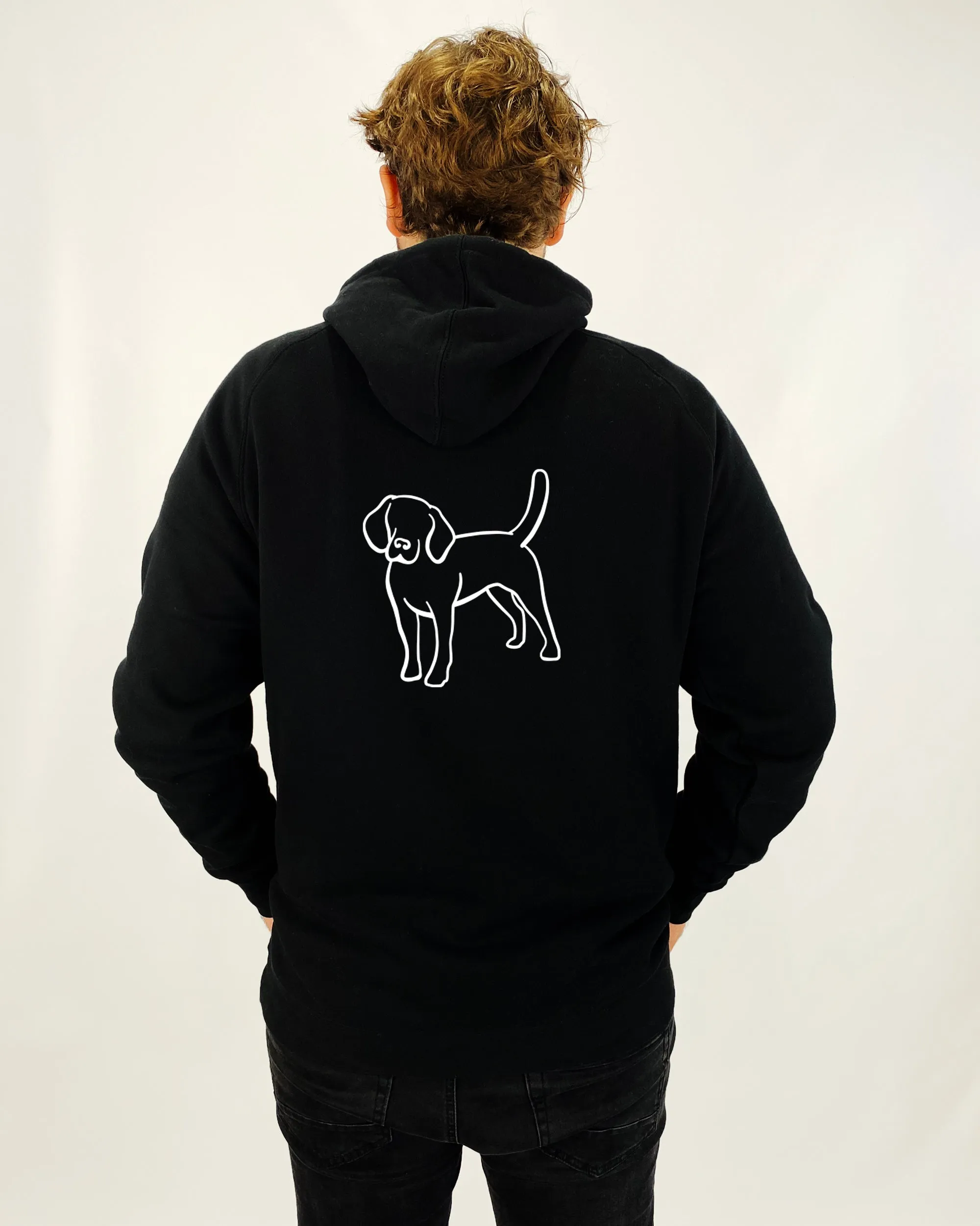 Beagle Dad Illustration: Unisex Hoodie