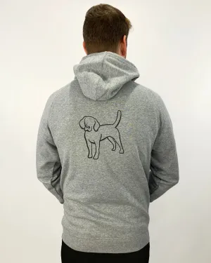 Beagle Dad Illustration: Unisex Hoodie