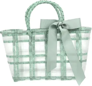 BESTYASH Capacity Woven Beach Handbag Transparent Travel Bag for Summer Outdoor Use with Comfortable Handle for Easy Portability