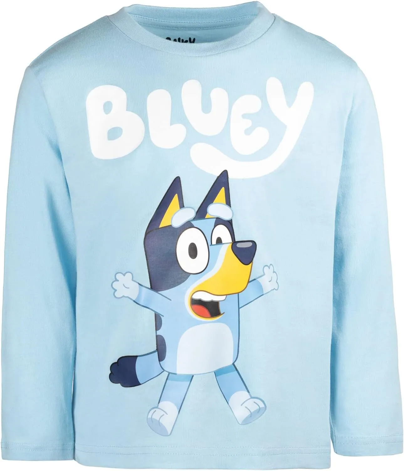 Bluey 3 Pack Long Sleeve T-Shirts Toddler to Big Kid Sizes (2T - 10-12)