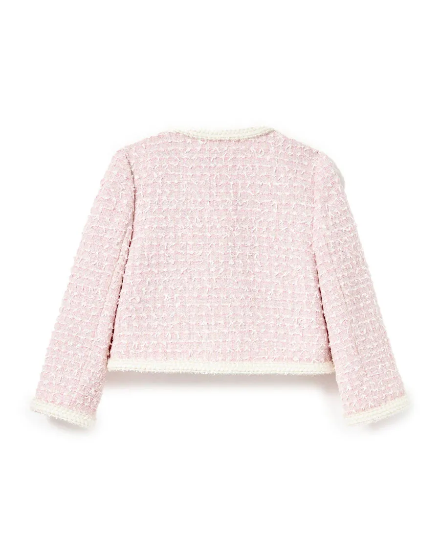 Bow Boucle Jacket - Pink