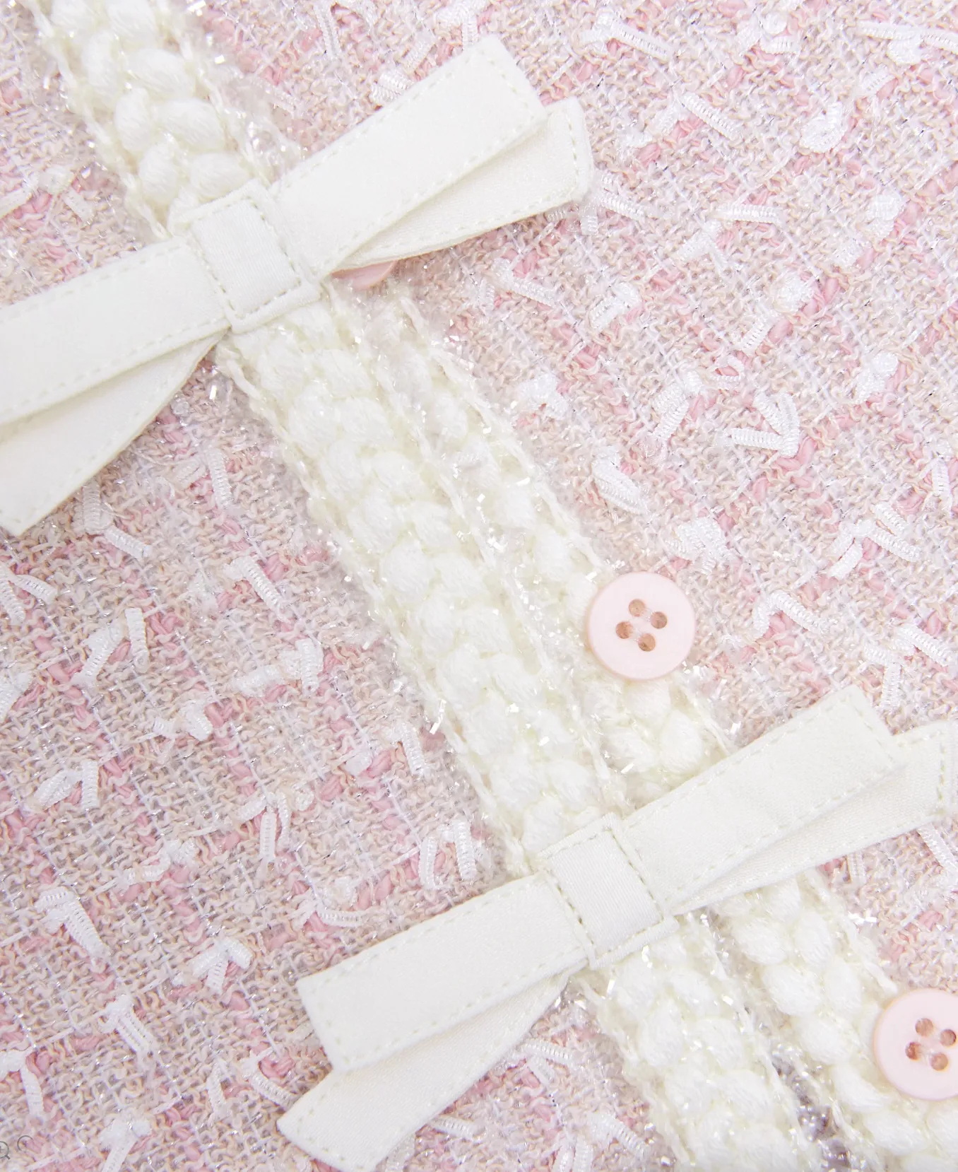 Bow Boucle Jacket - Pink