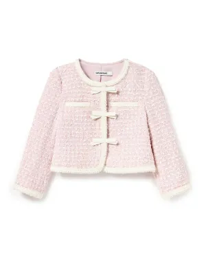 Bow Boucle Jacket - Pink