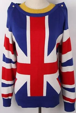 British Flag Knit Sweater