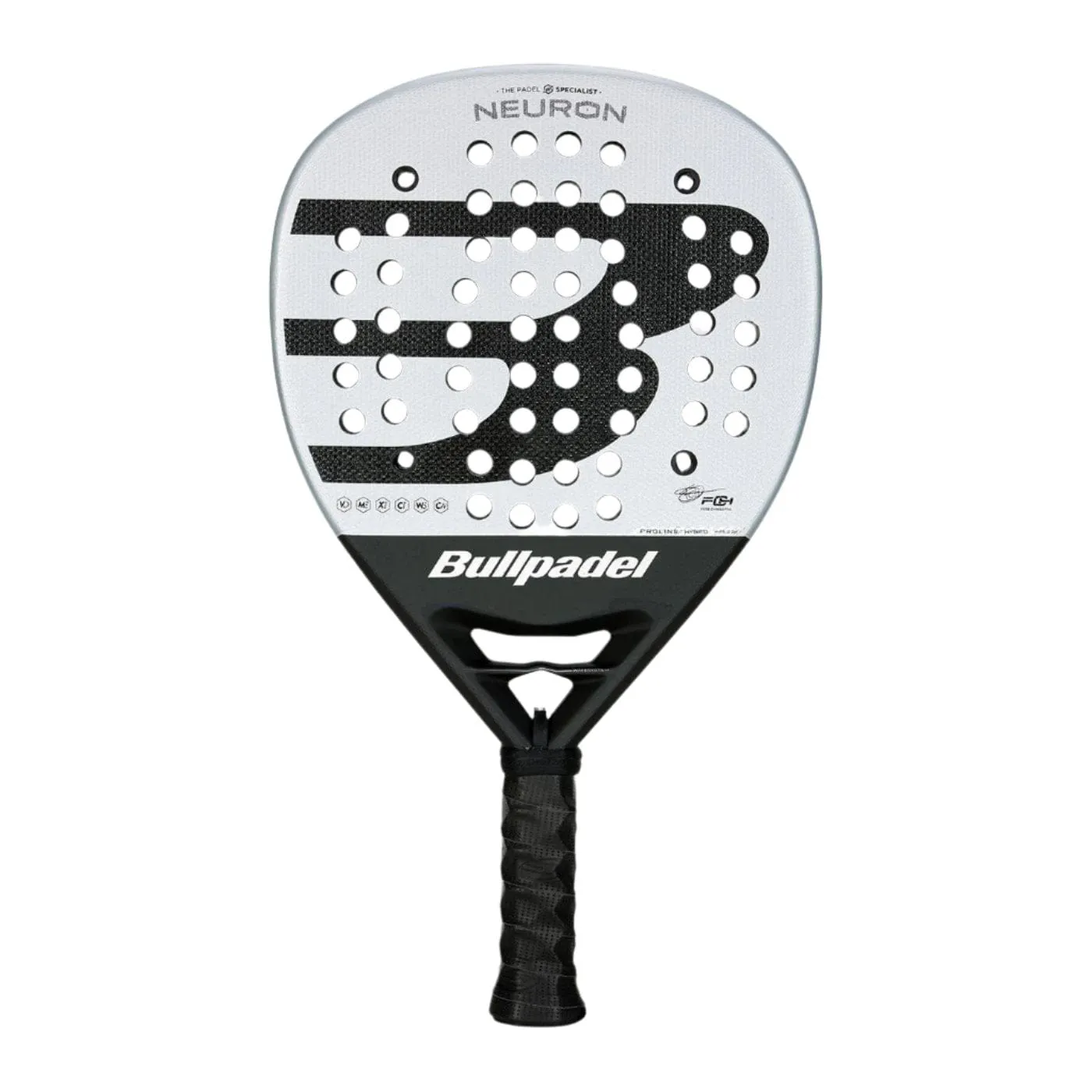 Bullpadel Neuron 2025 Padel Racket - White / Black