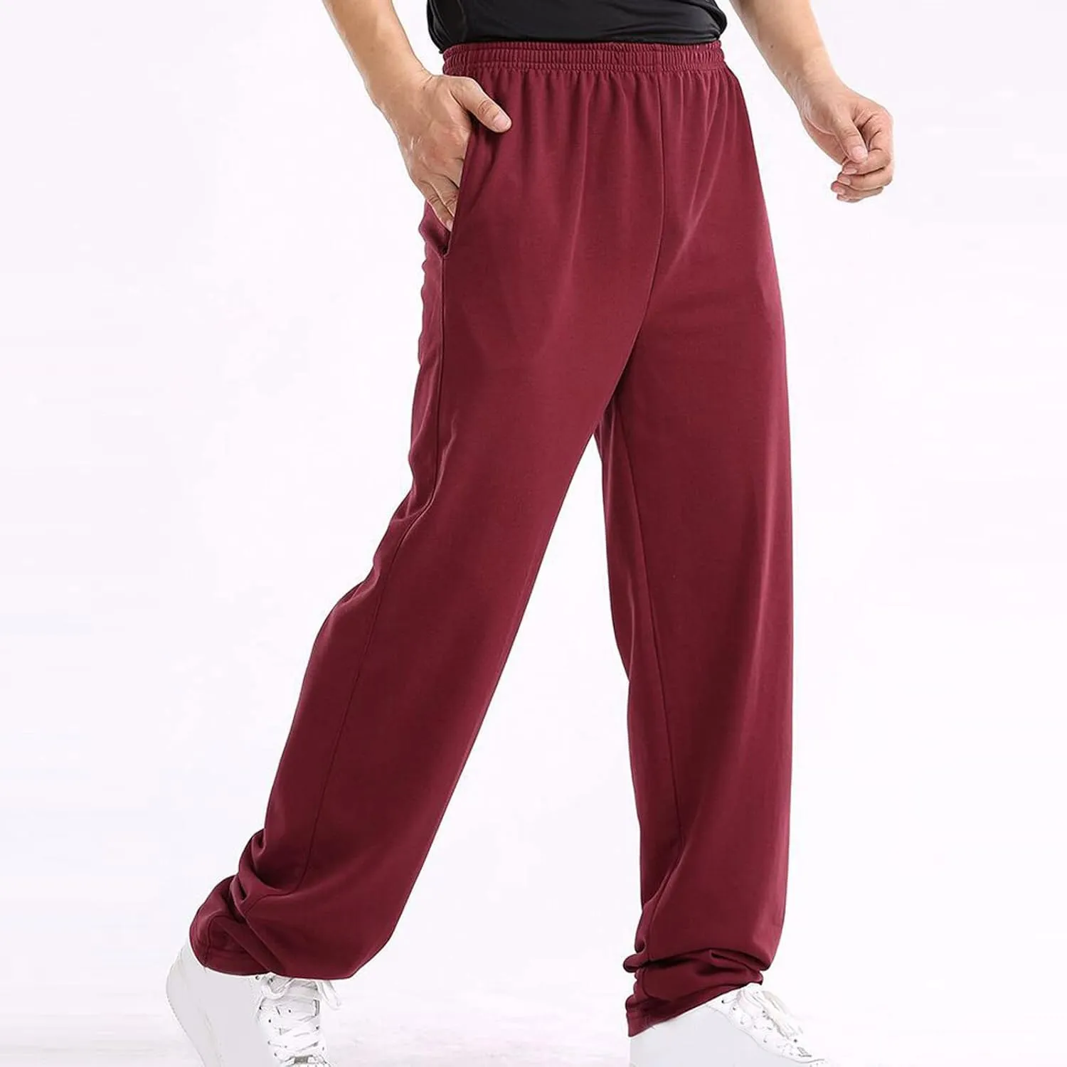 Cargo Pants for Men Big and Tall Pants Drawstring Sports Workout Trousers Elastic Waist Outdoor Pants Men Sweatpants