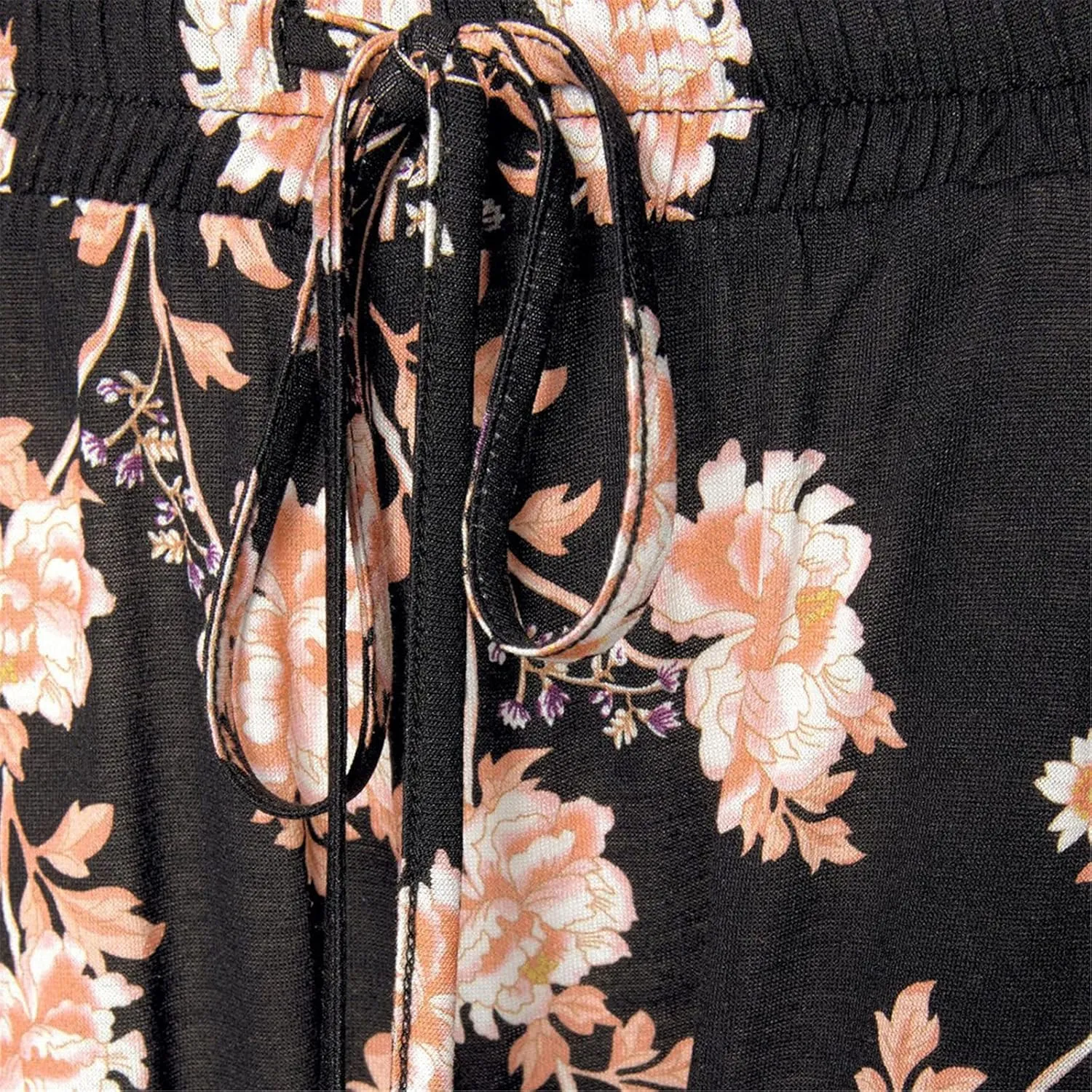 Casual Women's High Waist Printed Pants Loose Easy Trousers Boho Summer Beach Pants with Pockets