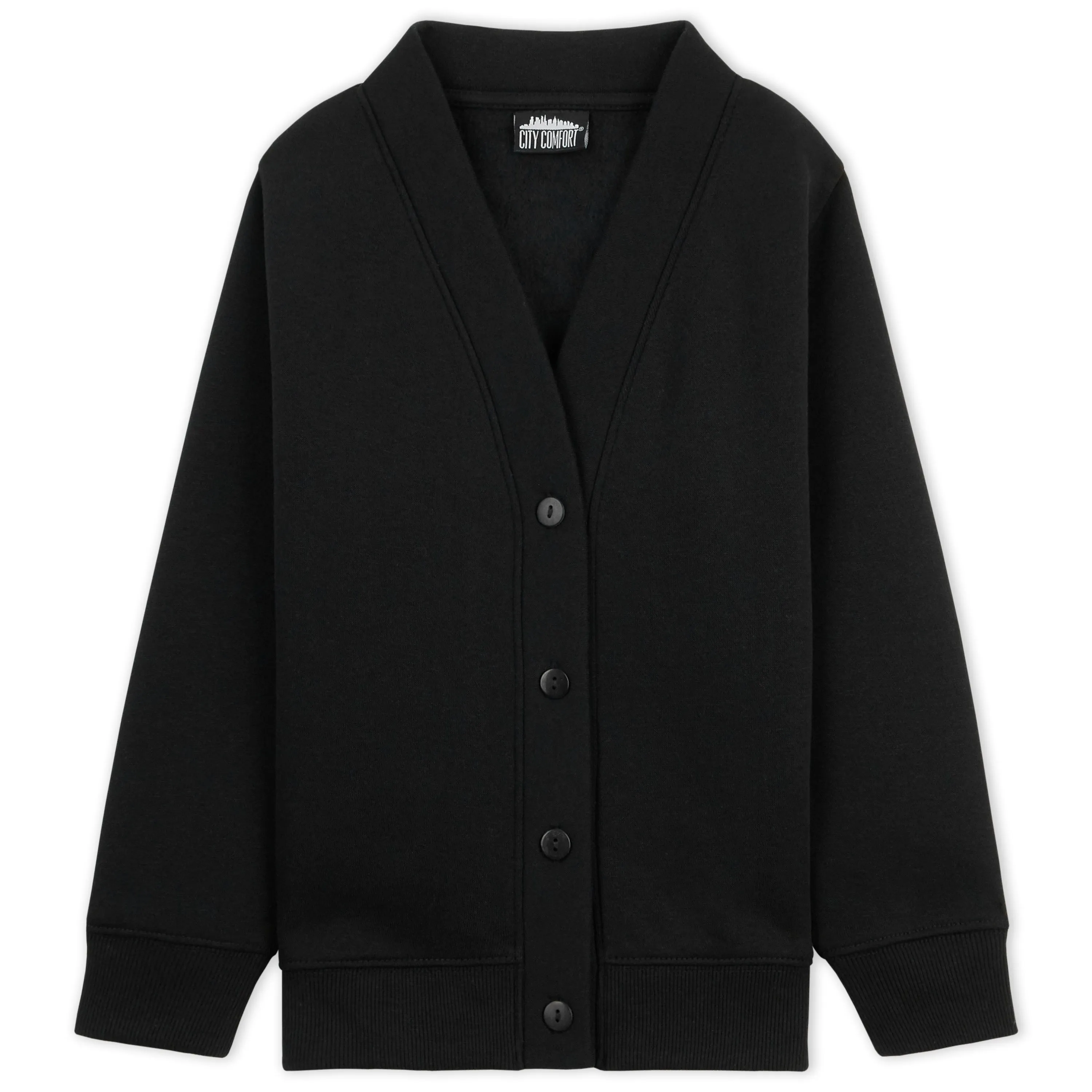 CityComfort Cardigan for Girls and Boys, 1 Pack - Plain Button Down Cardigan