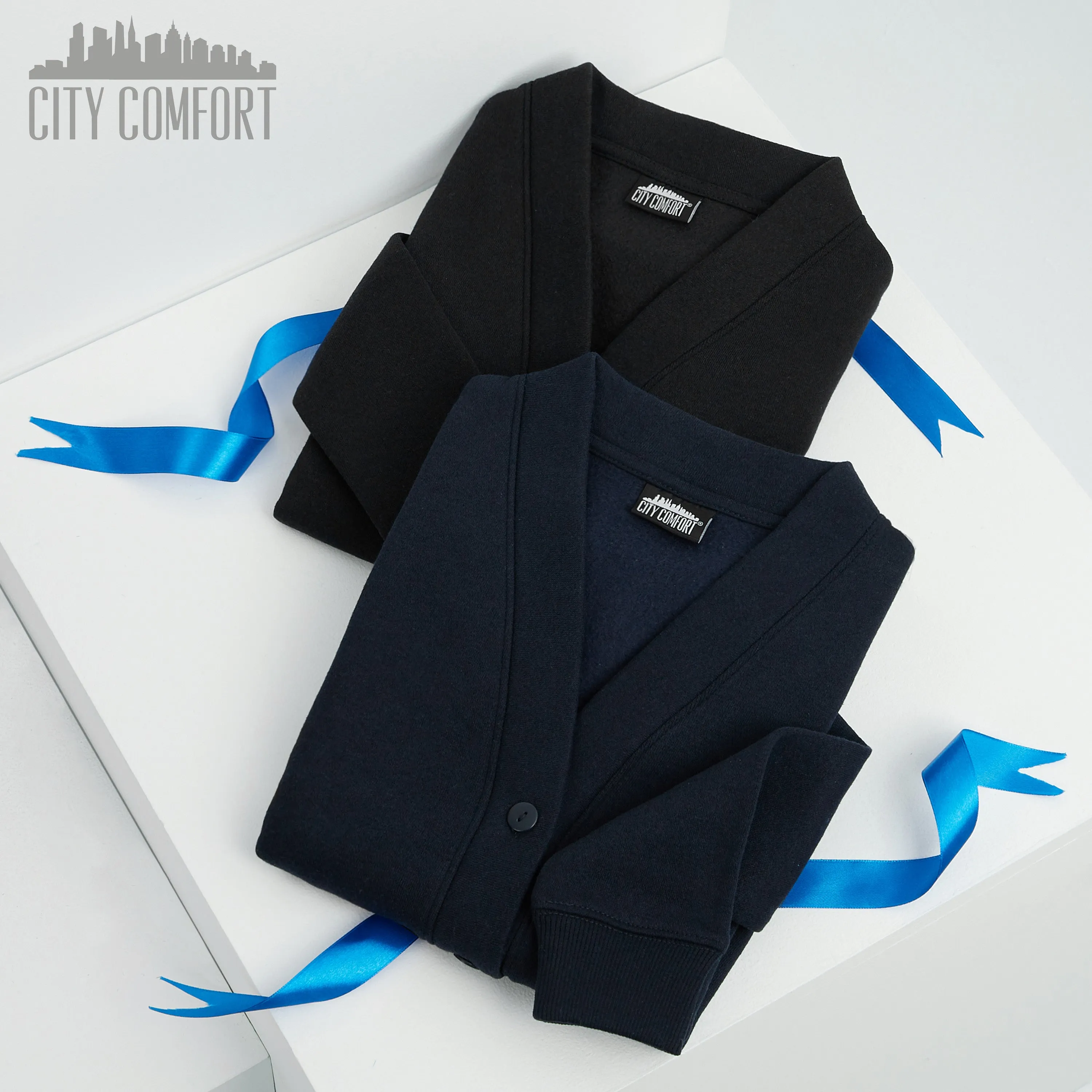 CityComfort Cardigan for Girls and Boys, 1 Pack - Plain Button Down Cardigan