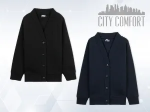 CityComfort Cardigan for Girls and Boys, 1 Pack - Plain Button Down Cardigan