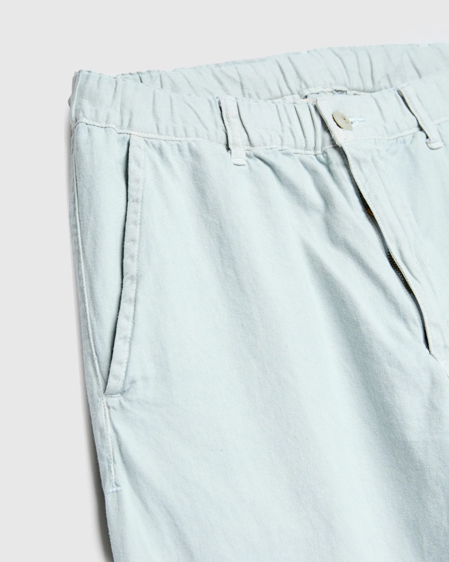 Cotton Twill Easy Pants in Washed Sax