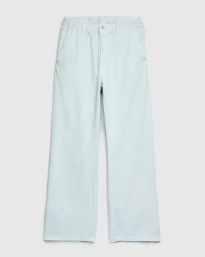 Cotton Twill Easy Pants in Washed Sax