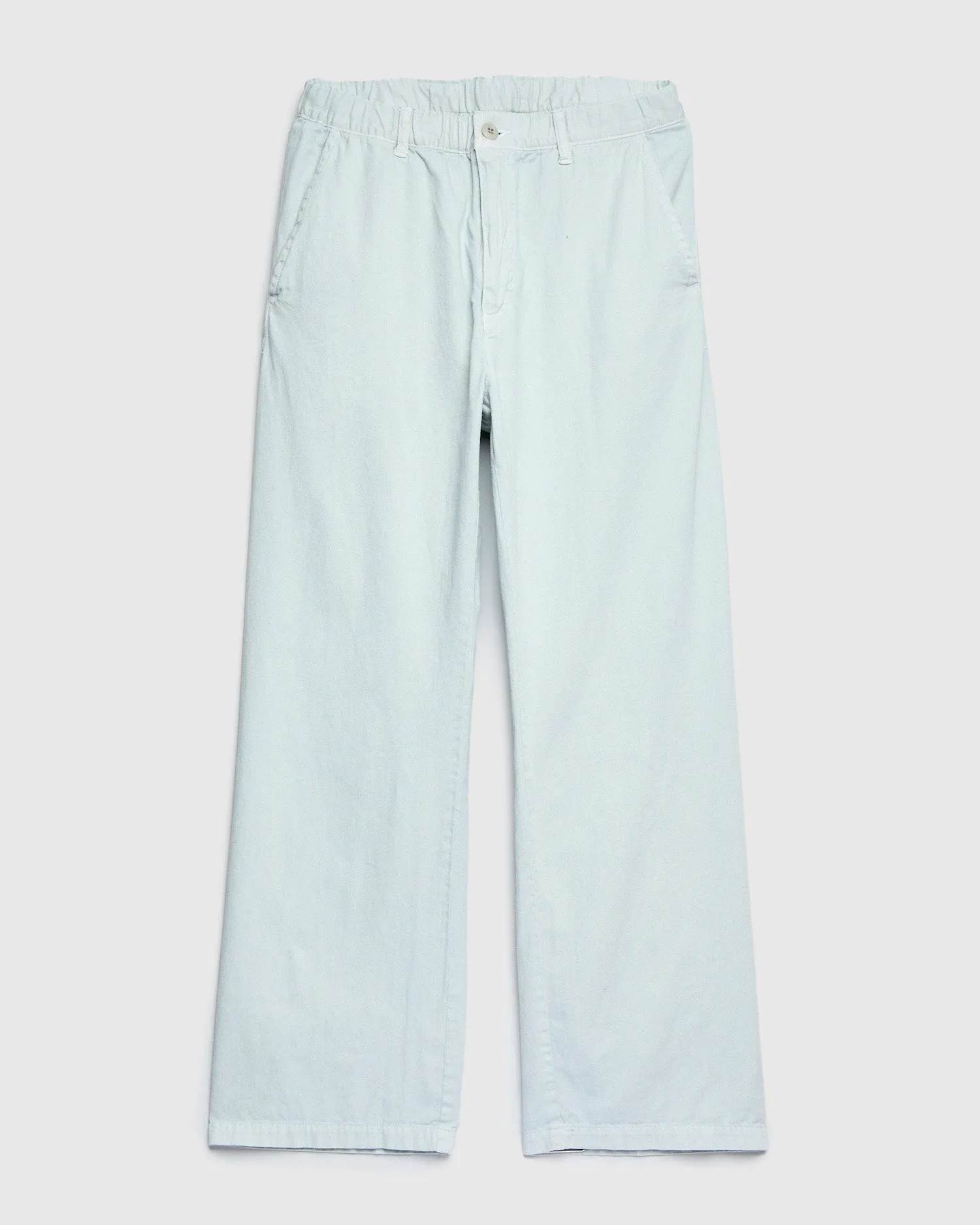 Cotton Twill Easy Pants in Washed Sax