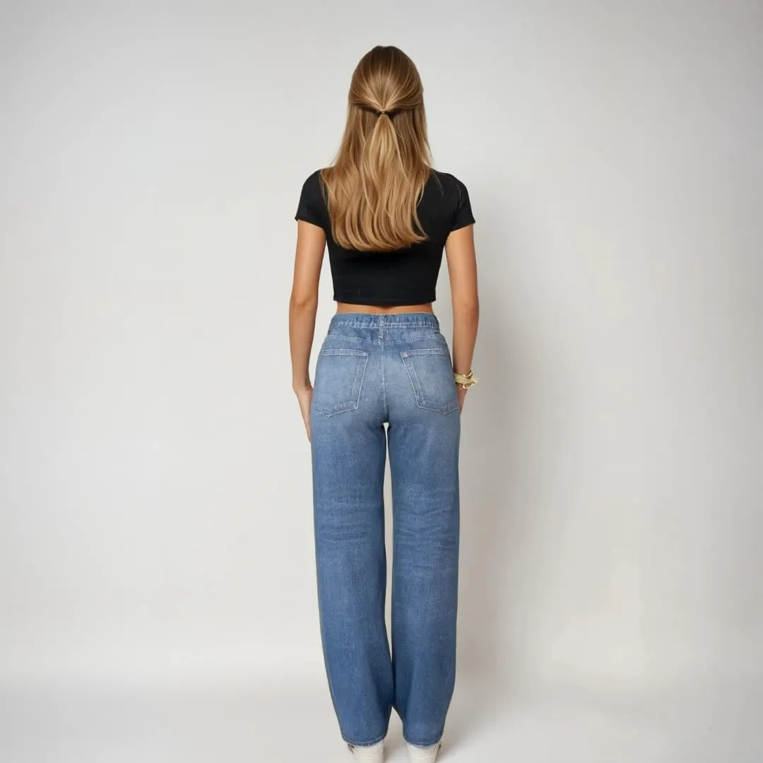 dash & blue Mirage Denim Wide Leg - Indigo Wash