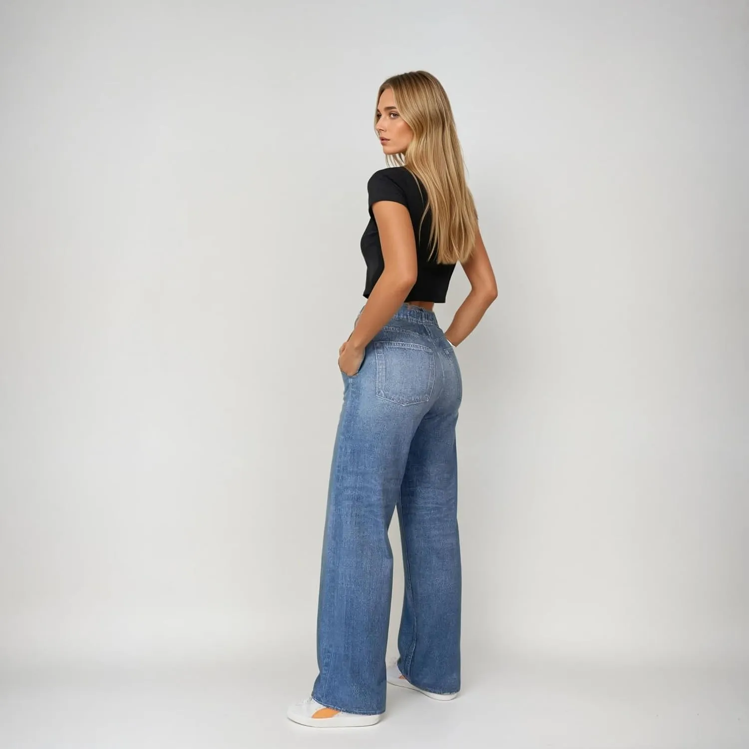 dash & blue Mirage Denim Wide Leg - Indigo Wash
