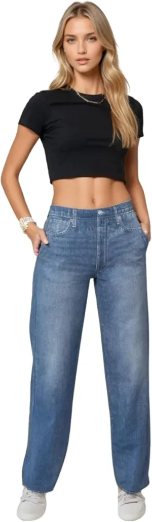 dash & blue Mirage Denim Wide Leg - Indigo Wash
