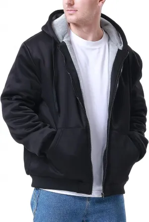 disi Men's Zip Up Hoodie Heavyweight Winter Sweatshirt Fleece Sherpa Lined Warm Jacket