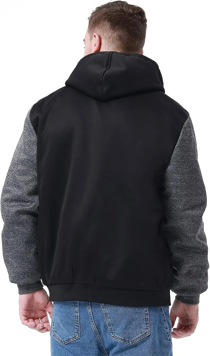 disi Men's Zip Up Hoodie Heavyweight Winter Sweatshirt Fleece Sherpa Lined Warm Jacket