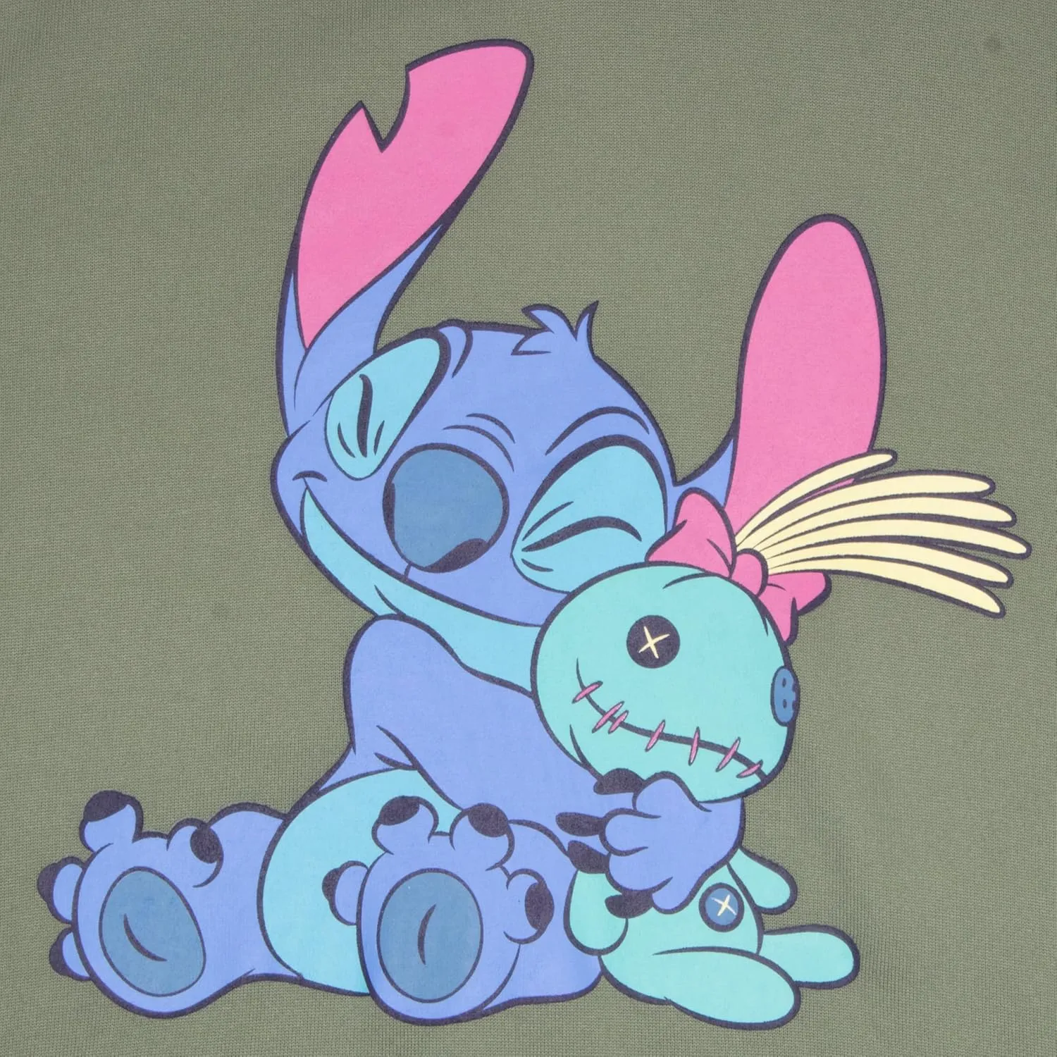 Disney Lilo & Stitch Girl's 2-Piece Fleece Set - Stitch Hooded Sweatshirt and Joggers Bundle for Kids