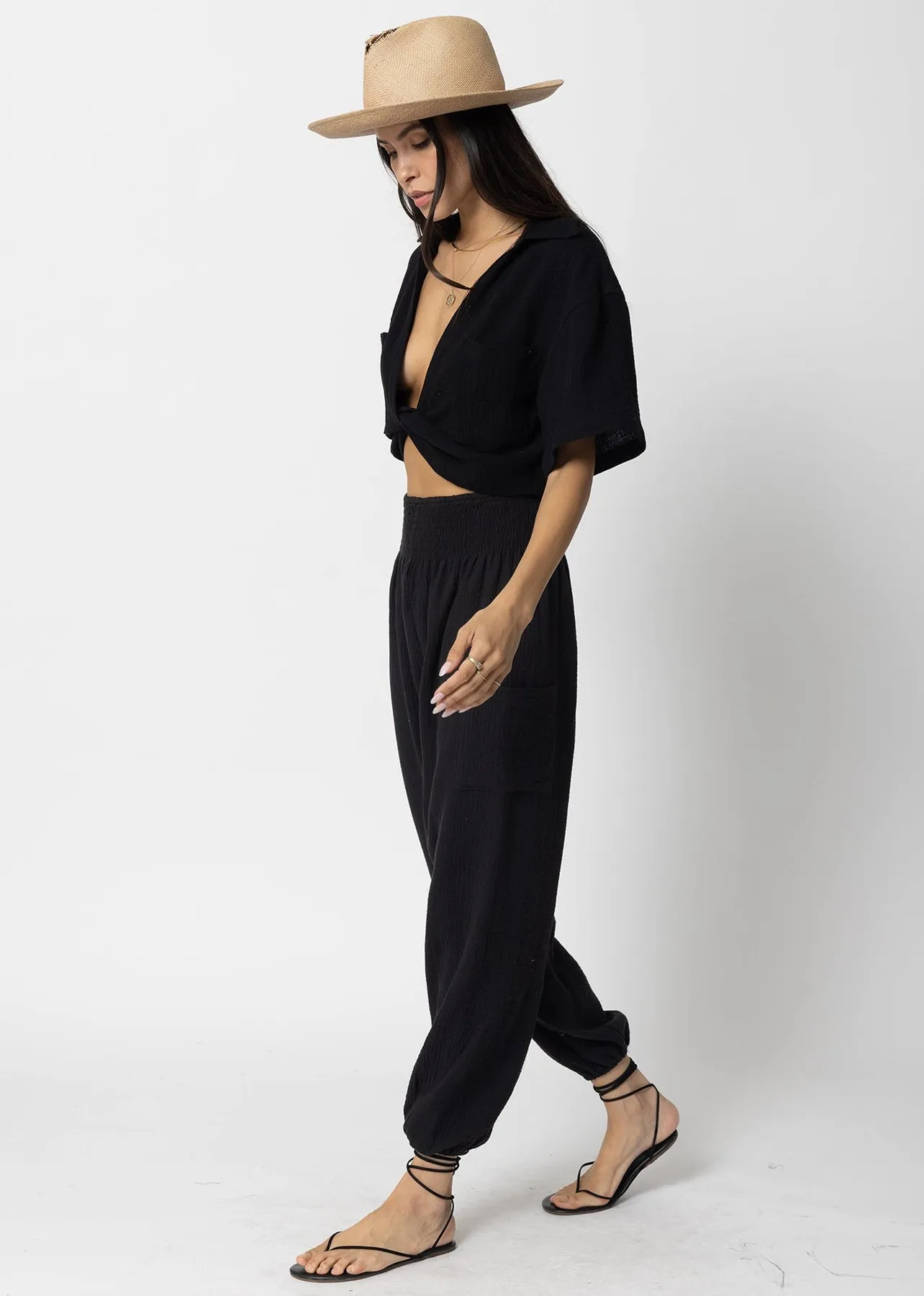 Easy Cargo Beach Pant Black