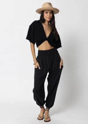 Easy Cargo Beach Pant Black
