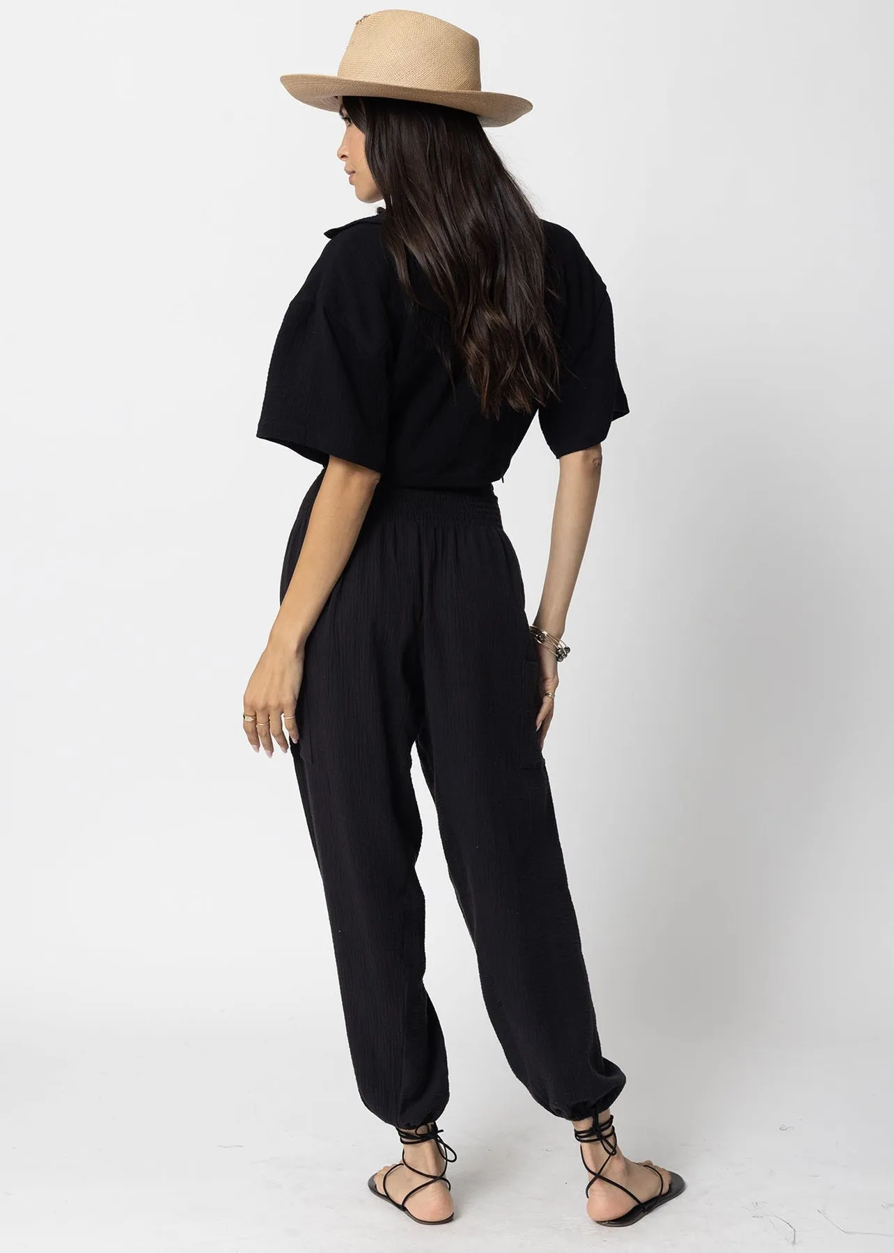 Easy Cargo Beach Pant Black