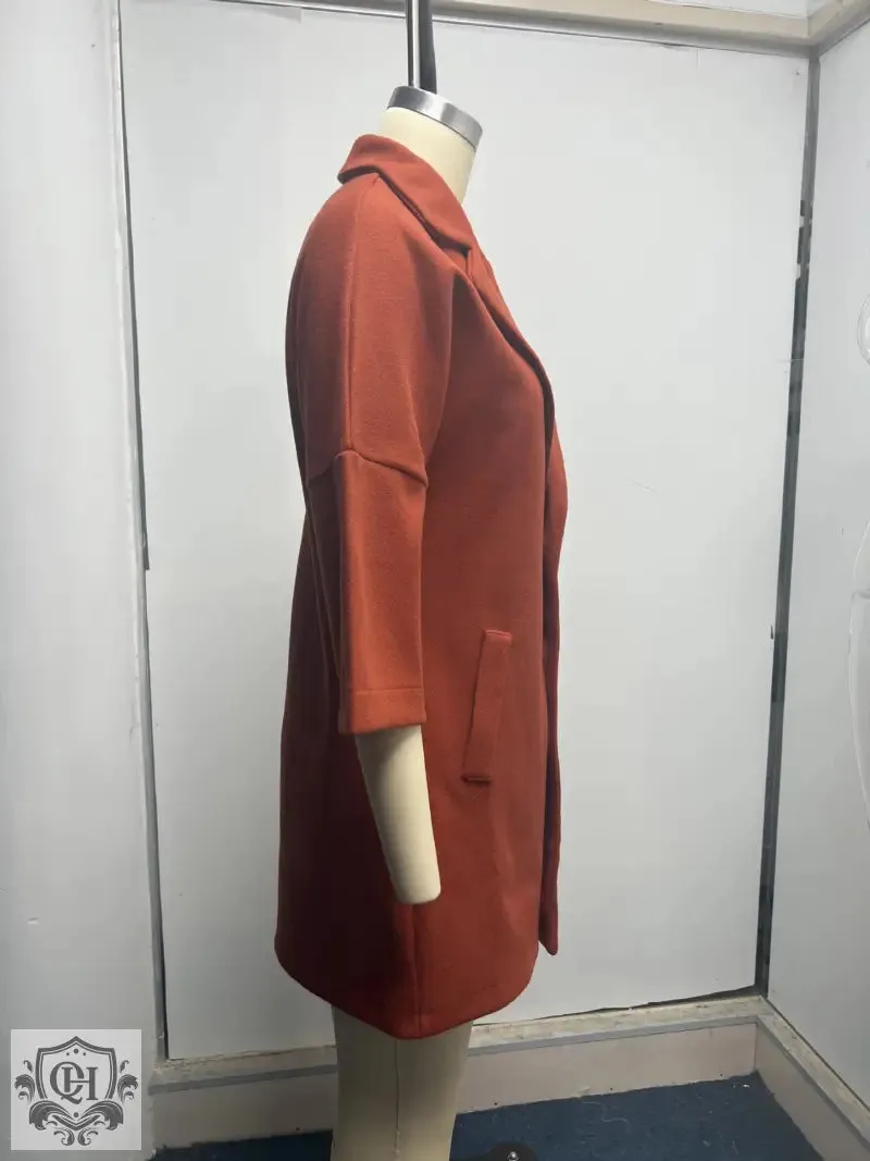 Elegant Single Breasted Collared Coat