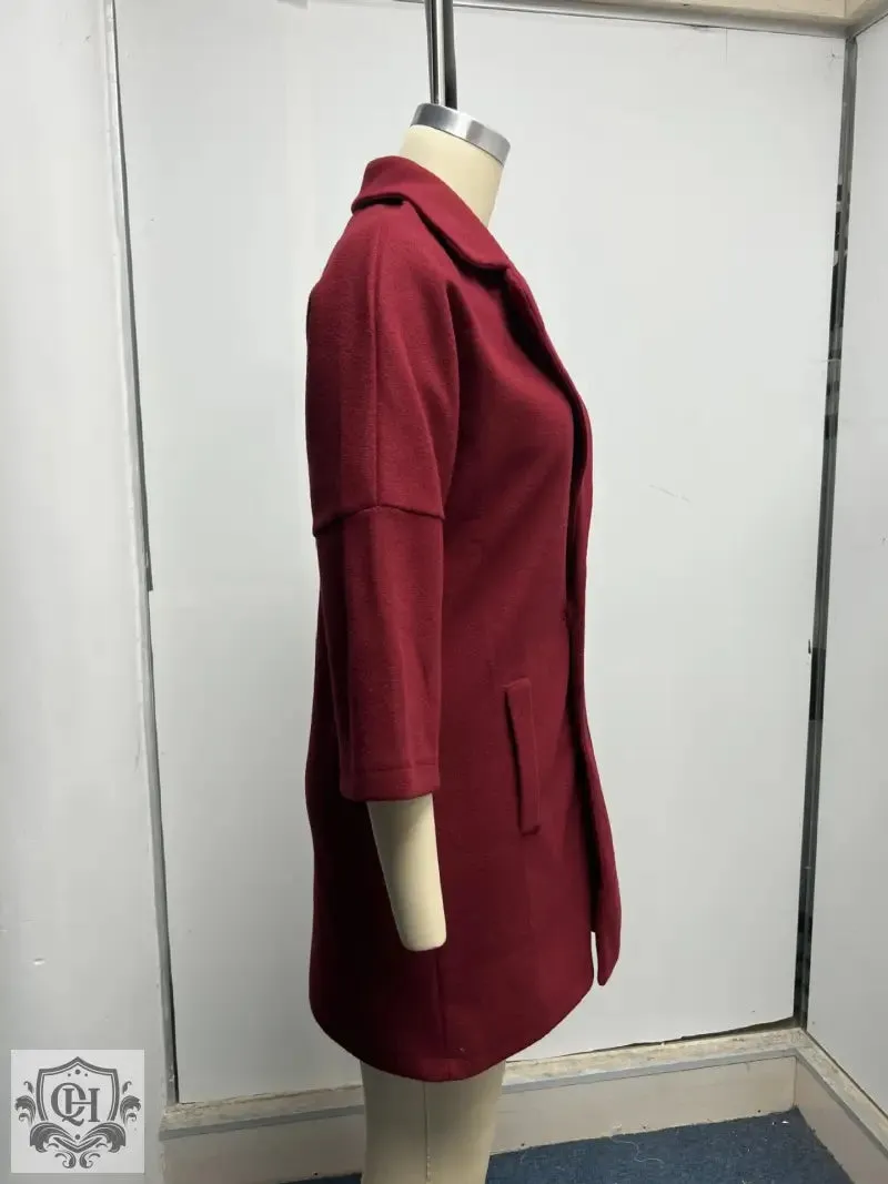 Elegant Single Breasted Collared Coat