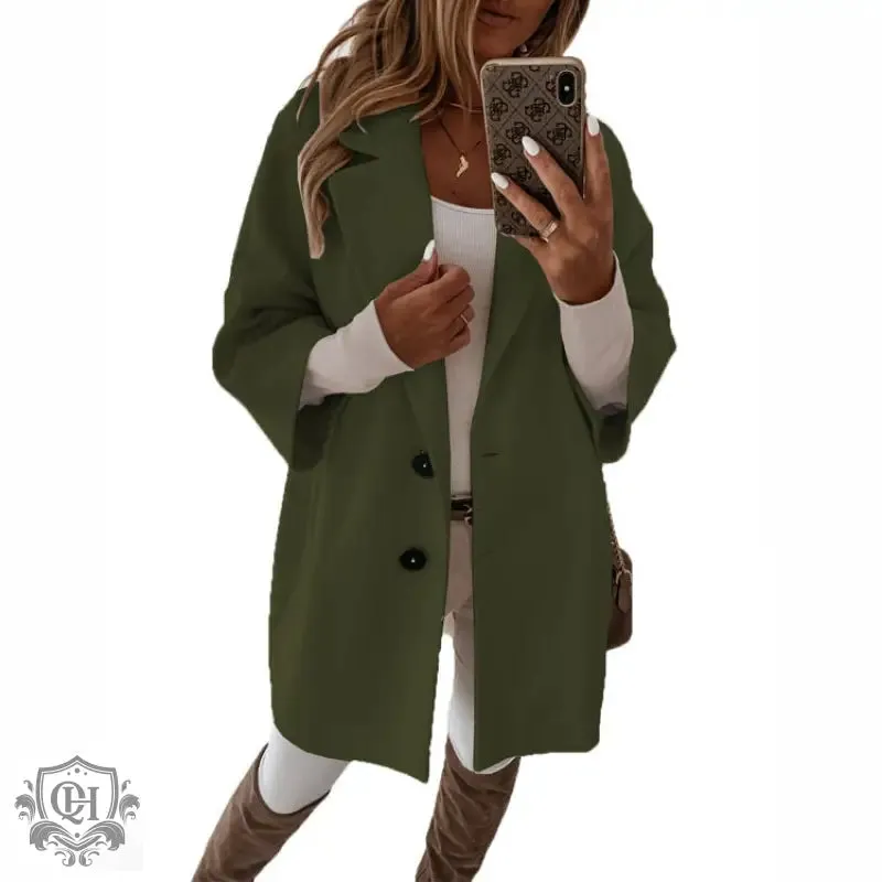 Elegant Single Breasted Collared Coat