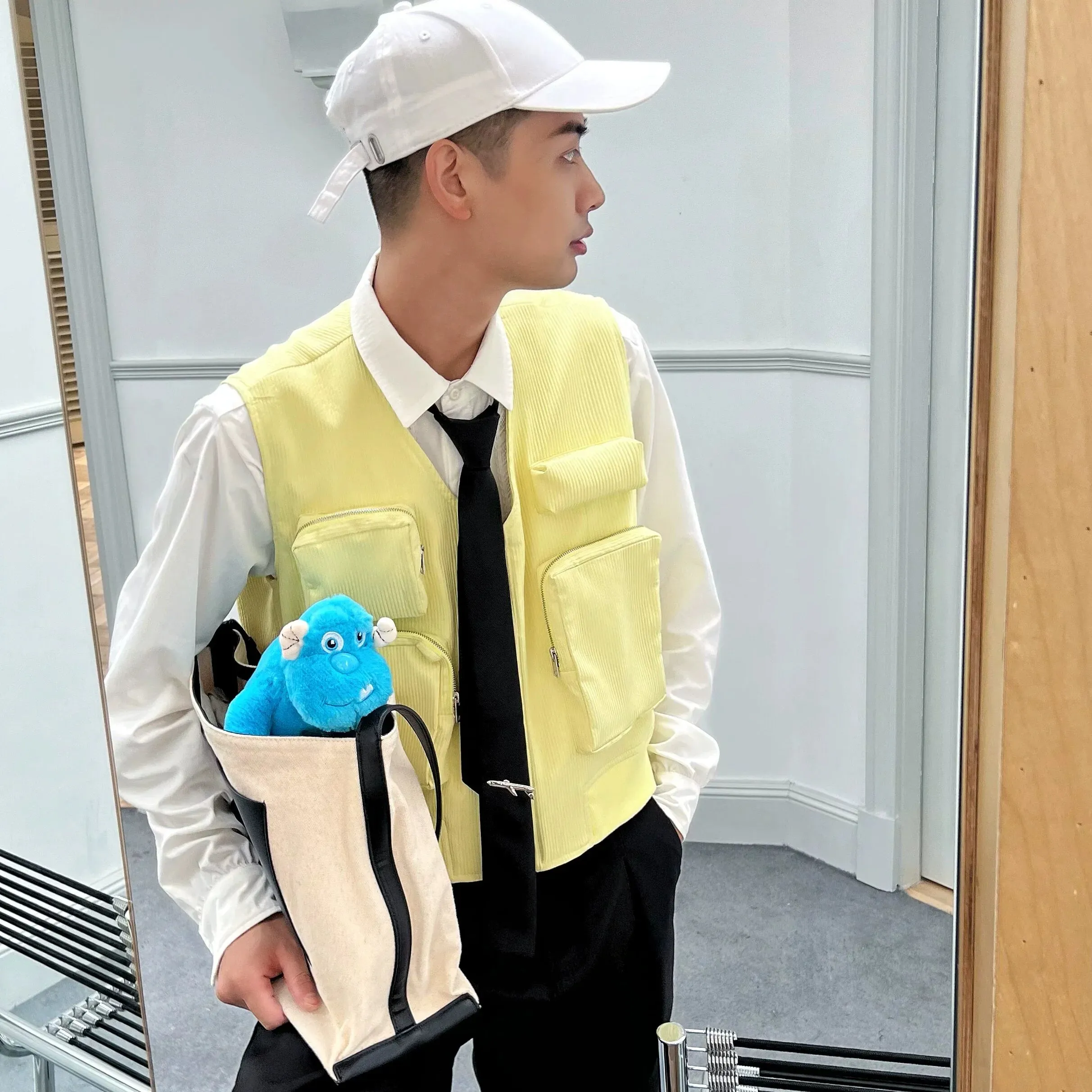 Elegant Yellow Utility Vest