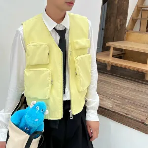 Elegant Yellow Utility Vest