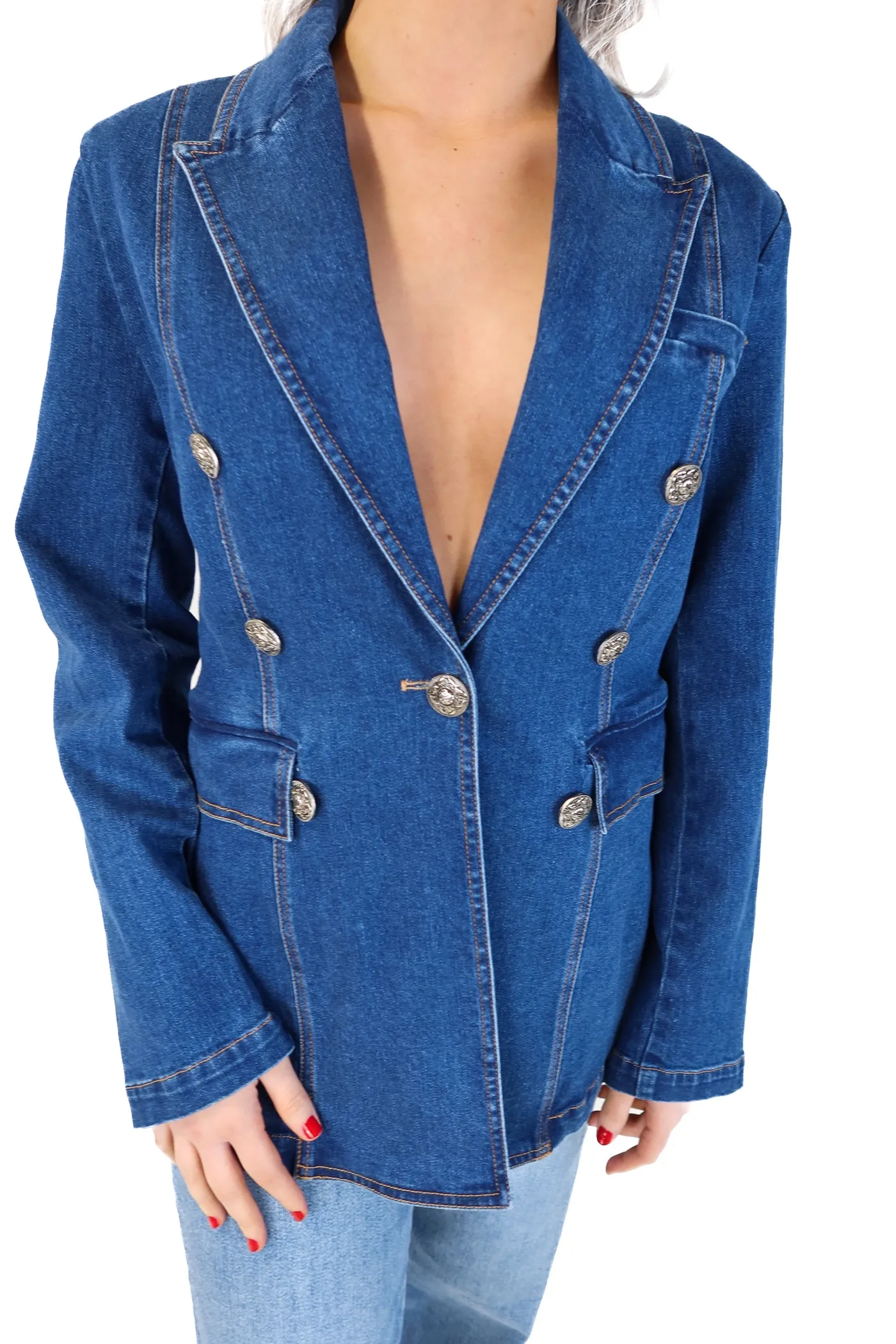 Fate dark wash blazer style jacket (s; retails for $88)