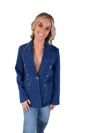 Fate dark wash blazer style jacket (s; retails for $88)