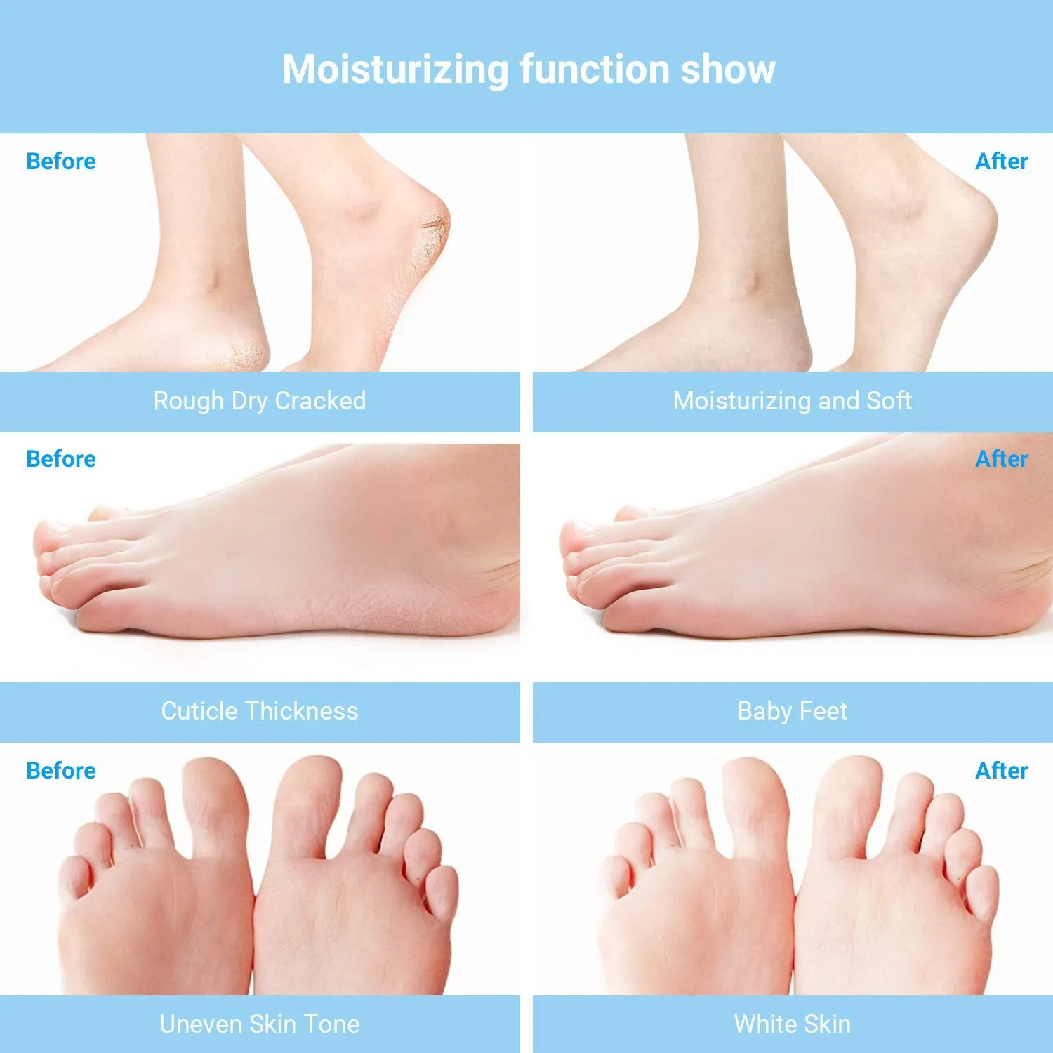 Foot Peel Mask 2 Pack, Dead Skin Callus Remover for FeetGood Smelling Exfoliator Foot Masks Plantifique, Socks for Baby Soft Feet - Lavender