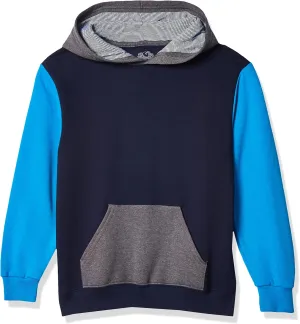 Fruit of the Loom Boys' Fleece Sweatshirts, Hoodies, Sweatpants & Joggers, Pullover-Navy/Pacific Blue, Large