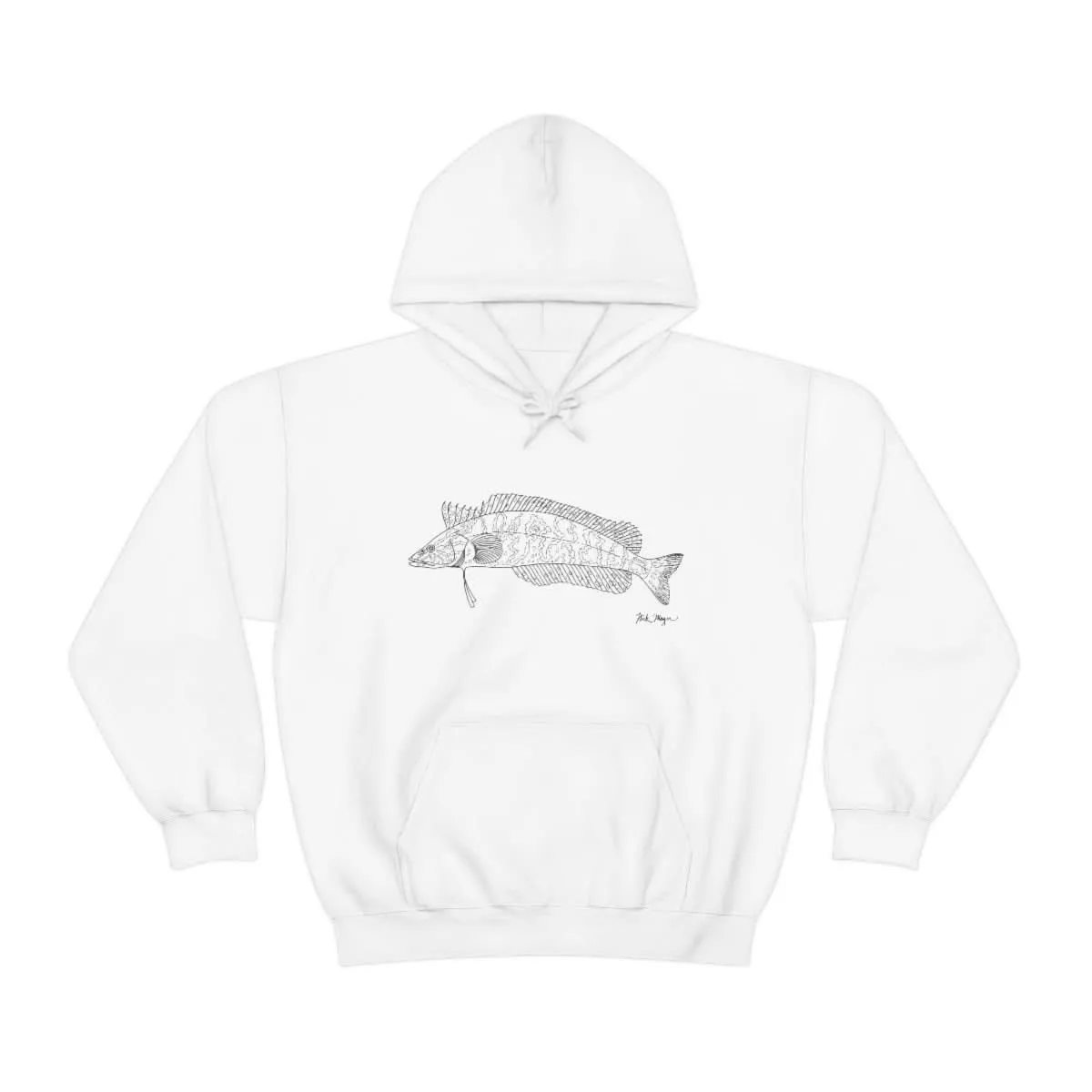 Giant Kelpfish Drawing Warm Hoodie