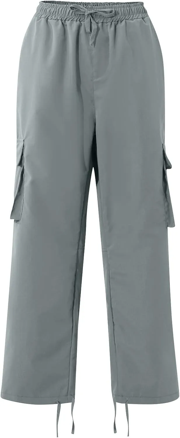 GOFULY Cargo Pants for Men Stretch Elastic Waist Drawstring Hiking Pants with Multi Pockets Sweatpants 2024 Joggers Trouser