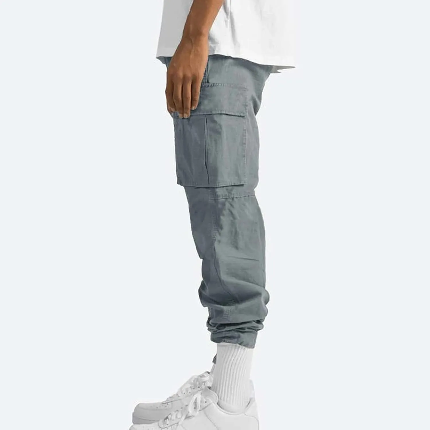 GOFULY Cargo Pants for Men Stretch Elastic Waist Drawstring Hiking Pants with Multi Pockets Sweatpants 2024 Joggers Trouser