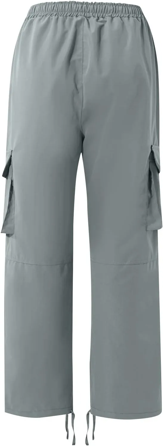 GOFULY Cargo Pants for Men Stretch Elastic Waist Drawstring Hiking Pants with Multi Pockets Sweatpants 2024 Joggers Trouser