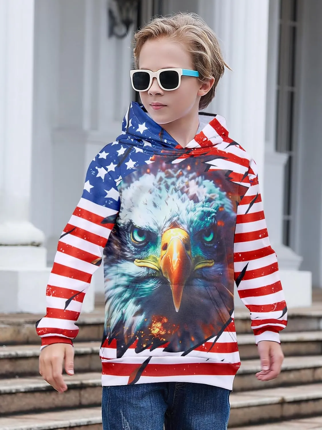 Goodstoworld Boys Girls Warm Fleece 3D Graphic Hoodies Sweatshirt with Pockets Size 5-16 Years
