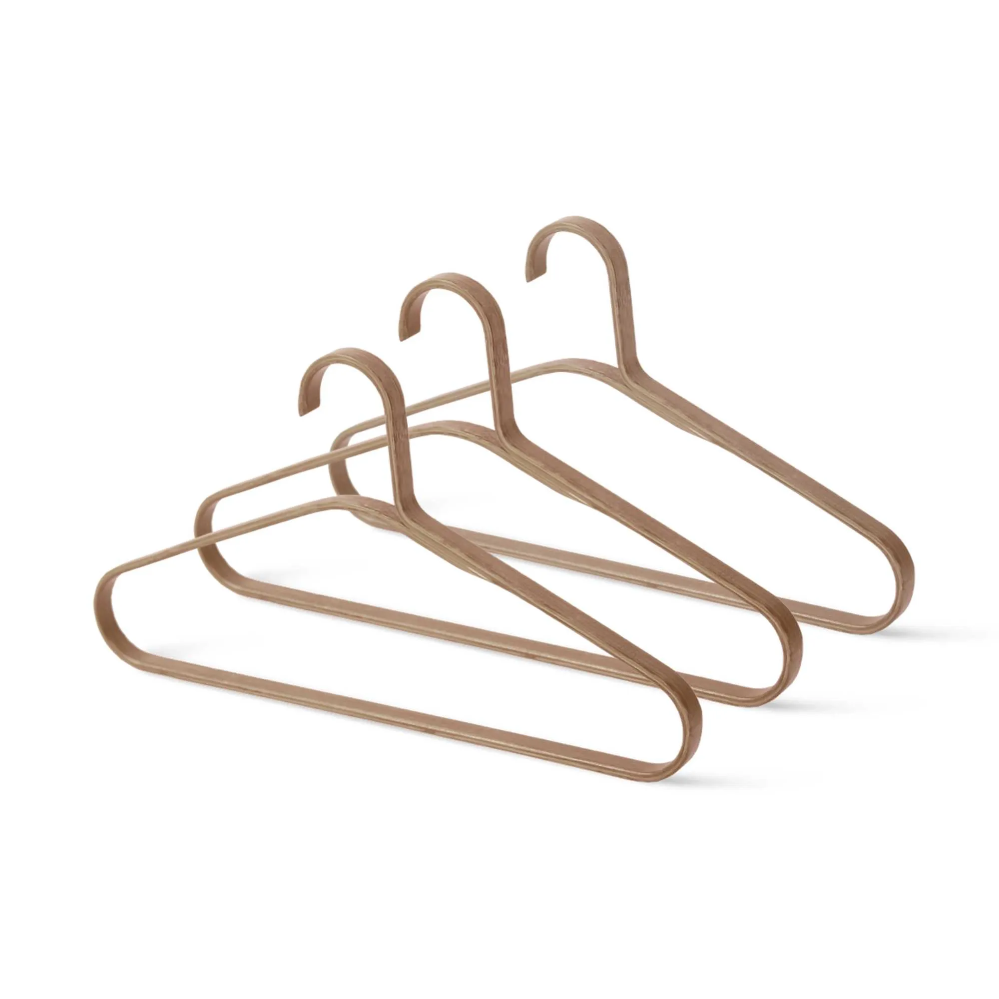 Gudee CAKON bamboo hanger, brown (set of 3)