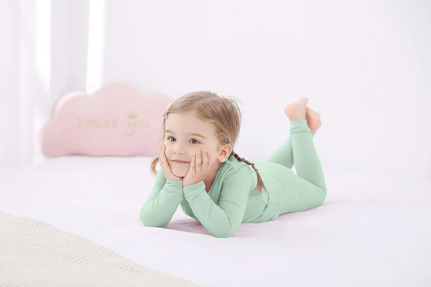 GUISBY Rayon made from Bamboo Pajamas Sets, Kids Toddler Boys Girls Daily Snug Fit Sleepwear Set